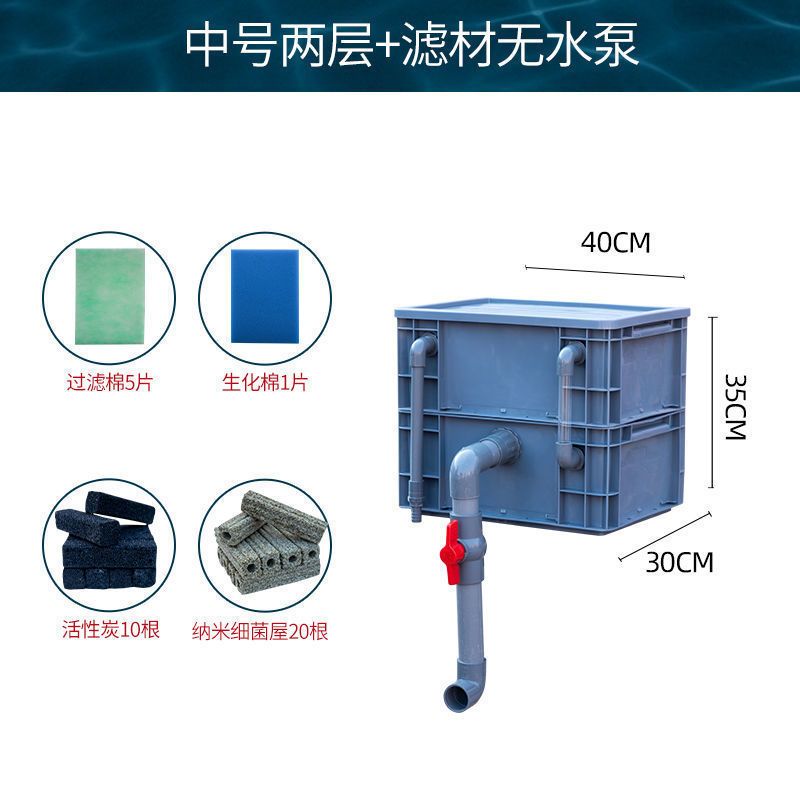 鱼缸鱼池过滤箱周转箱过滤家用水循环系统锦鲤上过滤自制滴流盒
