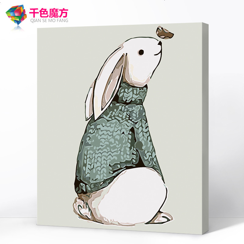 diy数字油画客厅填充数码手绘填色减压手工油彩画装饰画