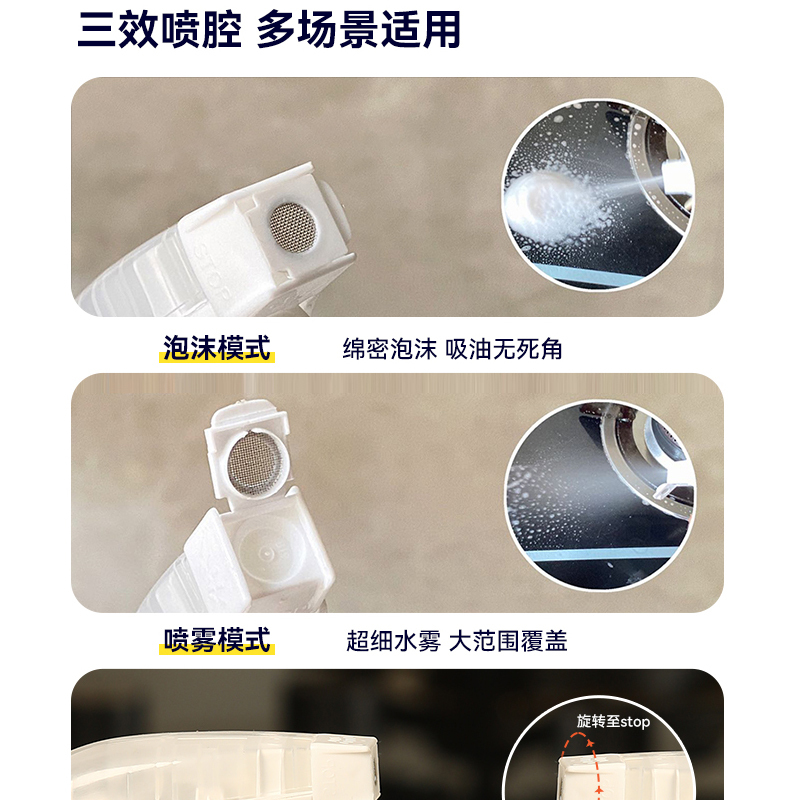 EVERSHINE晴天大白油污净500ml*3瓶+喷头*1个