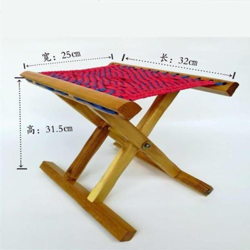 实木马扎折叠凳矮凳便携马扎成人加厚户外钓鱼收纳折叠椅穿绳马扎 槐木清漆中号马扎(31.5厘米)