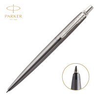 派克PARKER 签字笔 Jotter乔特系列牛津灰细纹凝胶水笔 中性笔 学生办公通用日常书写原子笔0.55mm黑笔芯