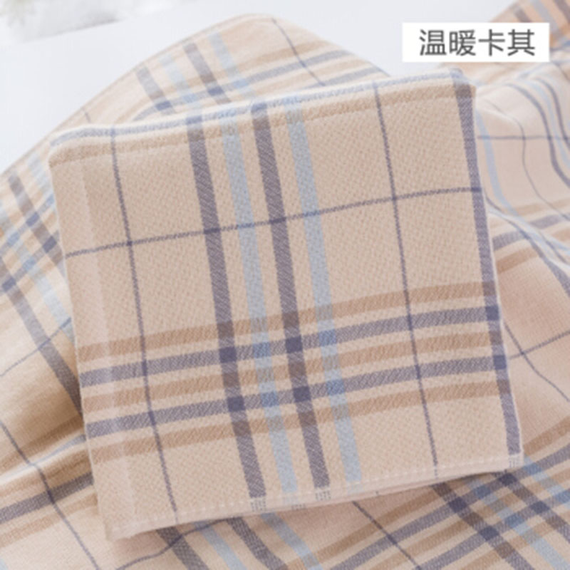 金号纯棉毛巾纱布格纹毛巾面巾 全棉 GA1095W(QH)
