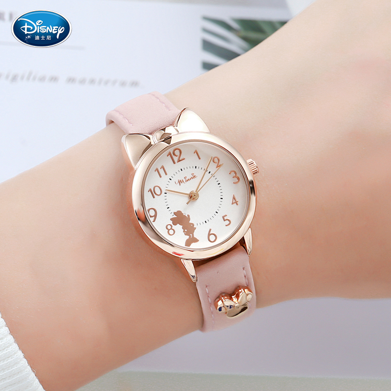 迪士尼儿童手表女孩女童少女表中小学生手表小女生韩版简约时尚可爱