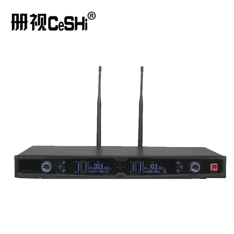 册视监控器材配件UHF无线麦克风一拖二配方杆会议鹅颈式话筒TP-8002套高清大图