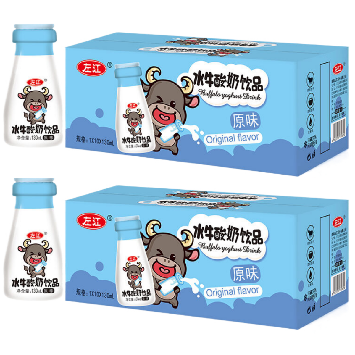 左江水牛酸奶饮品 130ml*10瓶*2箱 生水牛乳双菌种发酵 酸酸甜甜自由搭配