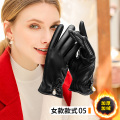 啄木鸟皮手套女冬季骑车加绒加厚防水防风触屏冬天骑行电动车保加 款式五