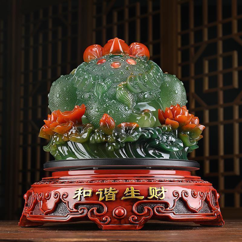 金蟾摆件店铺饭店开业礼品办公室家居摆件吉祥物三足金蝉_14_222_34