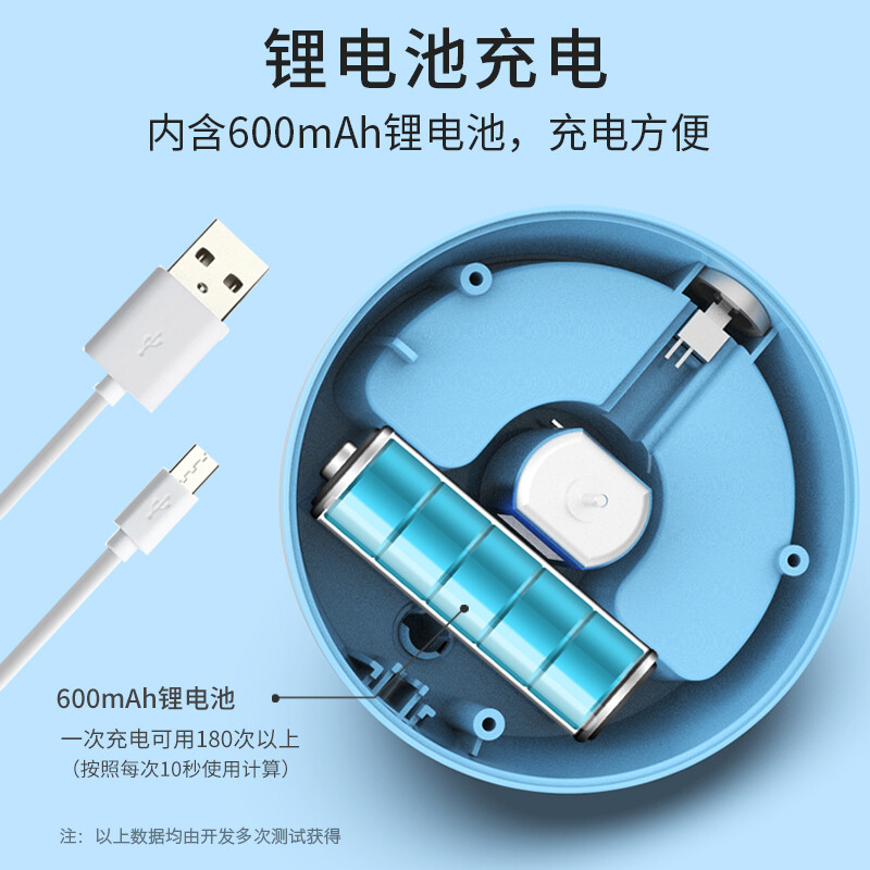 天文(Ten Win) 可充电电动桌面吸尘器8052 白/粉/蓝高清大图
