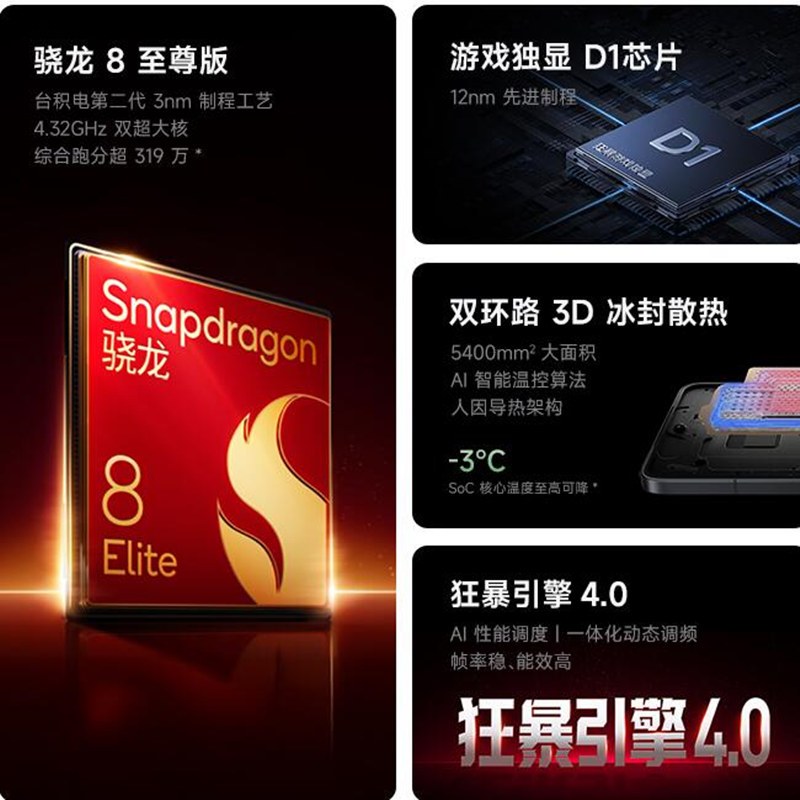 [全新]小米REDMI K80 Pro 玄夜黑 16GB+1TB 骁龙8至尊芯 2K新国屏 120W快充 红米K80 Pro 5G手机