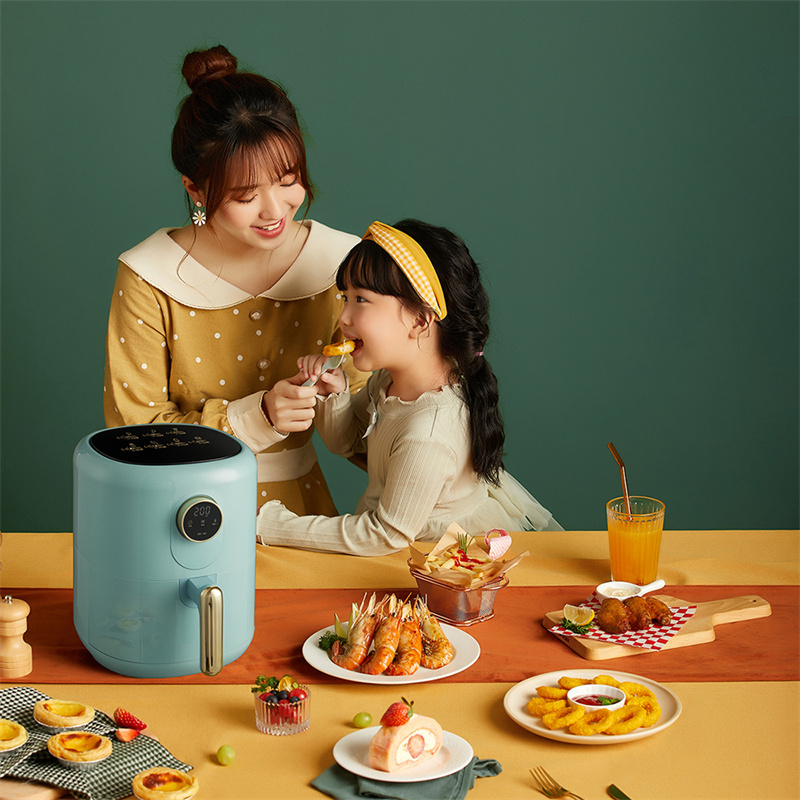 小熊(Bear)3.5L家用数显屏开关多功能空气炸锅绿色QZG-B14E1(10359B14E1001)