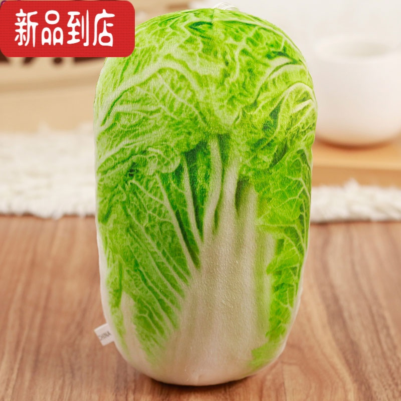 真智力蔬菜公仔毛绒玩具可爱仿真水果玩偶女生儿童男孩网红搞笑布小娃娃 白菜 款式对应15~25厘米不等仿真食物