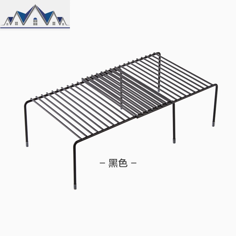 厨房置物架调料架伸缩可调节调味架铁艺橱柜下水收纳架碗碟沥水_241 黑色1层