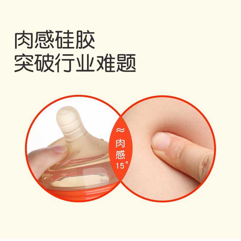 世喜新生儿奶嘴防呛防胀气婴儿奶嘴仿真母乳实感超软宽口径TN12