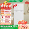 TCL冰箱 R85S1G-B 双门冰箱 节能家用出租屋用 冰箱 白色