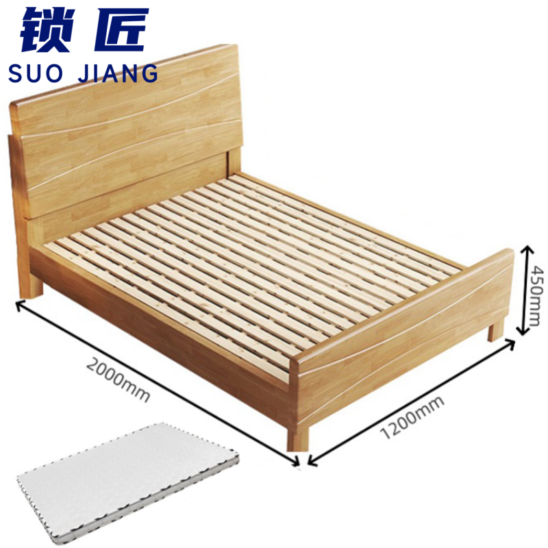 锁匠 单人床120cm+床垫套高清大图