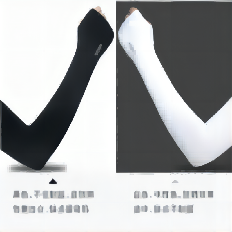 凯速(Kansoon) 防晒防护冰丝袖套 2双装FSXT黑色+白色