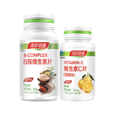 汤臣倍健 (BY-HEALTH)维生素B族片500毫克/片*100片/瓶+VC30 复合维生素B