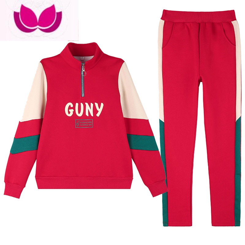 七斓运动服套装女2023年春季新款时尚洋气大码宽松休闲卫衣套高清大图