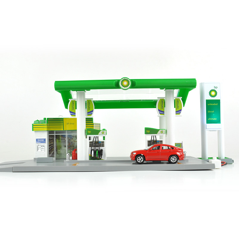 仿真加油站玩具过家家玩具套装合金油罐车儿童玩具小汽车亲子游戏小车