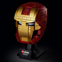 LEGO乐高超级英雄系列钢铁侠头盔76165 成人收藏18岁+生日礼物 玩具积木