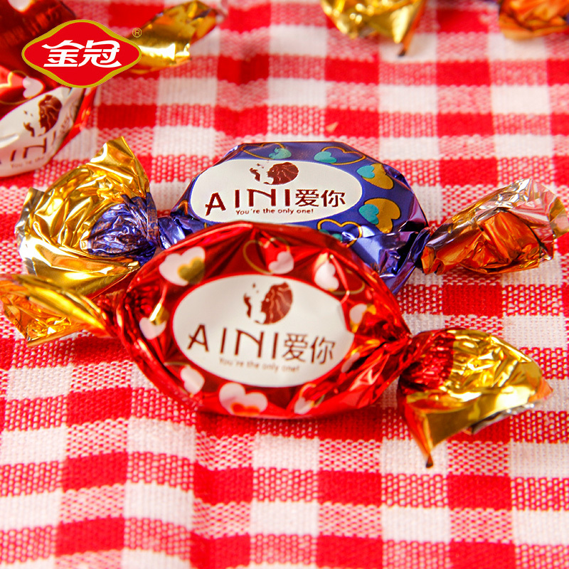 金冠夹心太妃糖500g散装批发休闲糖果婚庆结婚喜糖硬糖零食