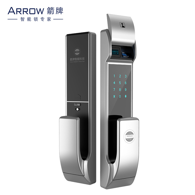 箭牌(ARROW)) 推拉指纹锁 305 密码锁智能锁防盗门锁 家用防盗门锁 电子密码锁