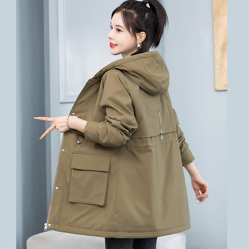 活里活面可拆卸一衣三穿风衣外套棉衣派克服女中长款棉服收腰棉袄_200030高清大图