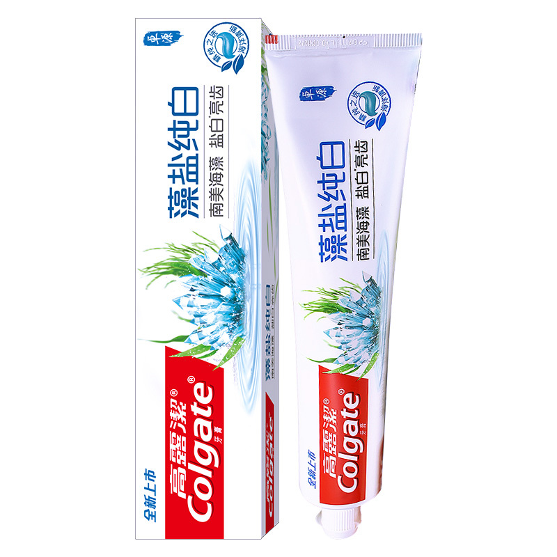 高露洁藻盐纯白牙膏120克