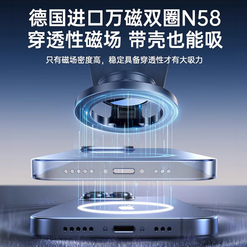 领臣(licheers) 磁吸车载手机支架 全车型通用 软铝任意折叠 LC-SKR07 / 个高清大图