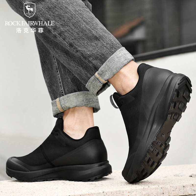 Rock Fairwhale洛克华菲 男士低帮鞋轻盈透气舒适百搭男鞋英伦风设计潮流耐磨运动健步鞋高清大图
