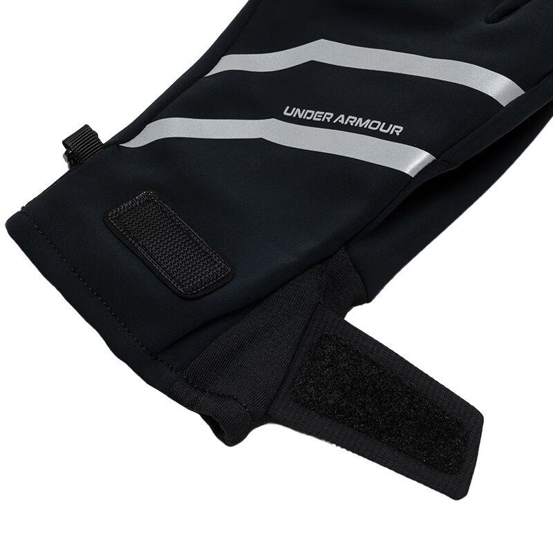 安德玛（Under Armour）新款冬季保暖户外骑行跑步登山防风可触屏全指手套 25510410-001 L高清大图