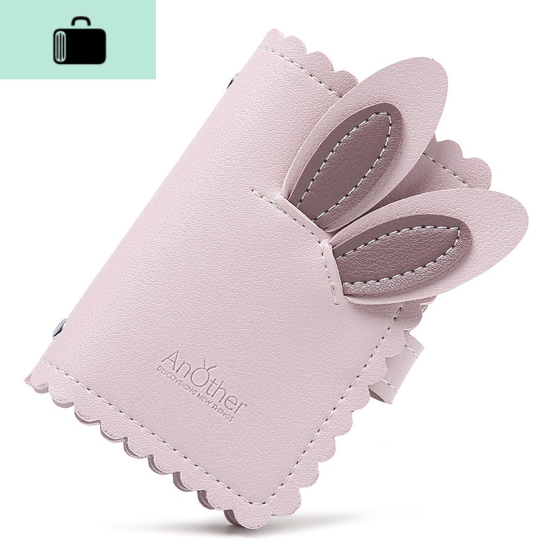 小巧装银卡包女式多功能超薄简约可爱卡袋卡夹防消磁精致高档卡套NEW LAKE女士钱包/卡包 紫色【兔耳】26卡位