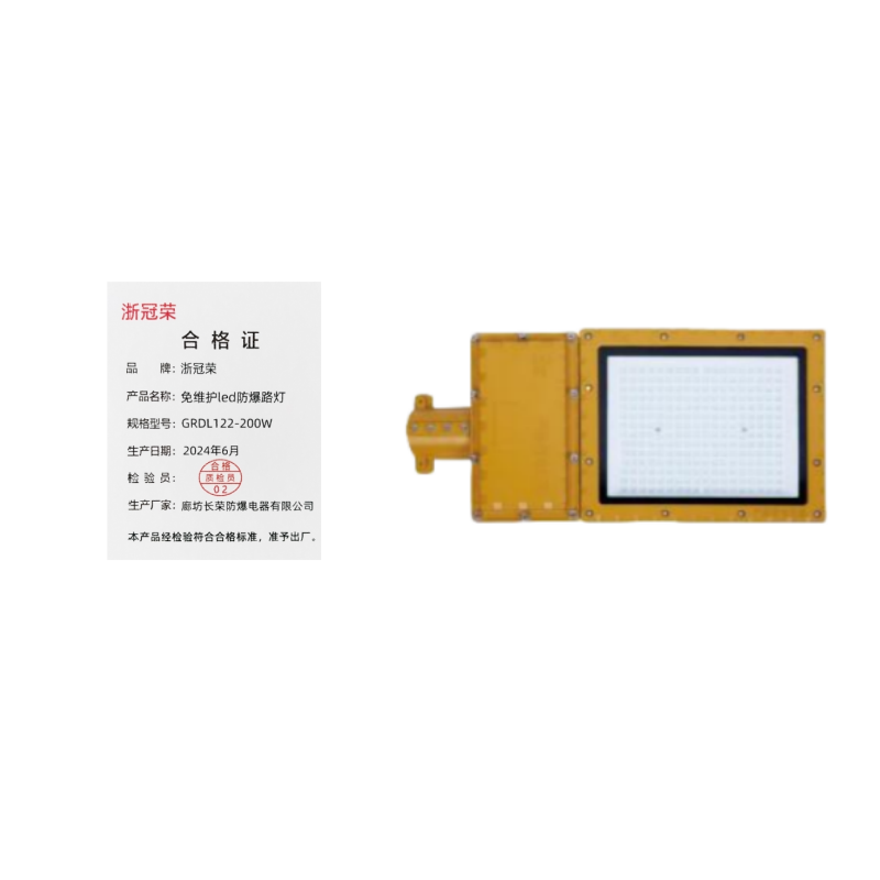 ZHEGUANRONG/浙冠荣免维护led防爆路灯 GRDL122-200W 个高清大图