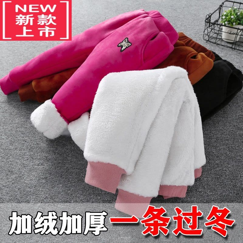 可莉允男童女童冬装加厚加绒裤子宝宝冬季棉裤儿童保暖裤运动裤冬裤外穿图片