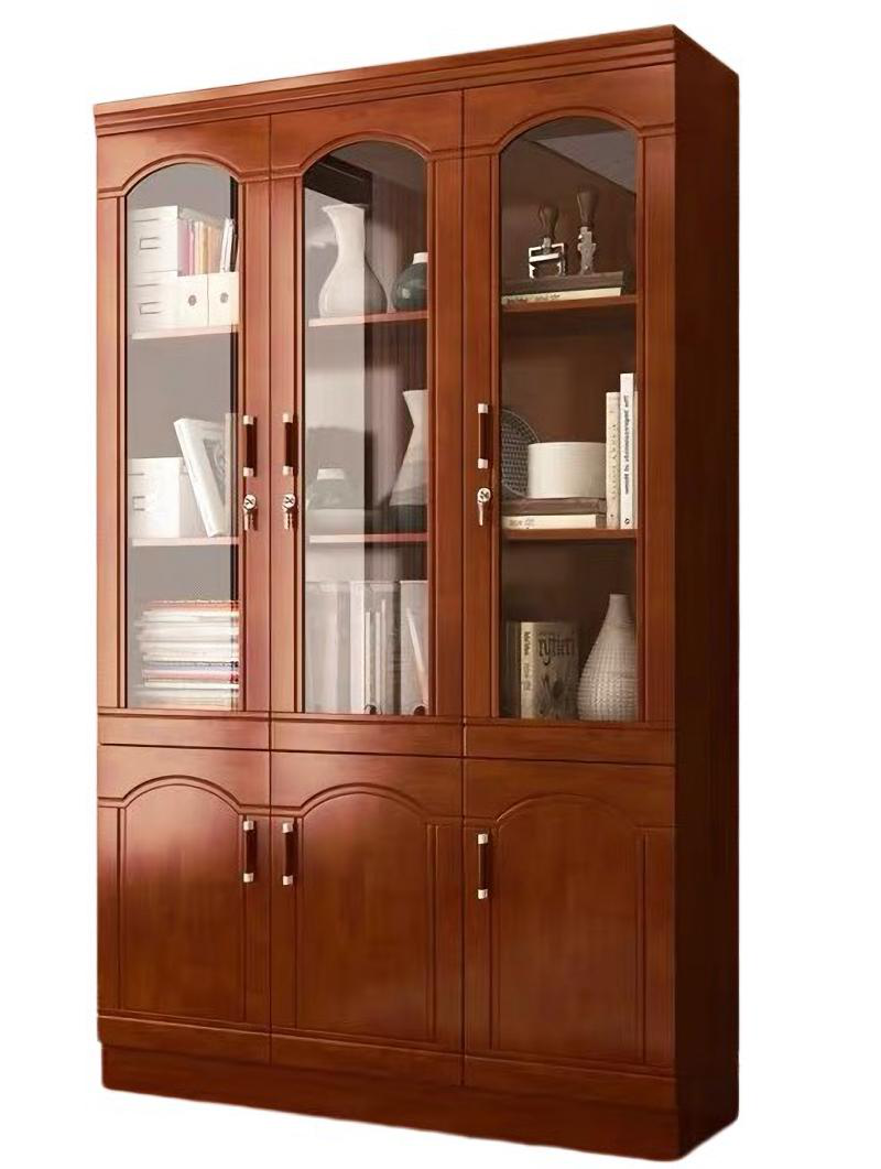 美沐芯品 实木书柜三门 1200*450*2000mm （sg012）高清大图