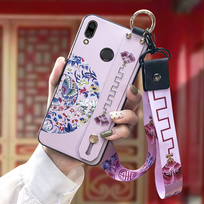 华为荣耀play手机壳浮中国风荣耀note10保护套软壳挂绳女腕带潮真智力