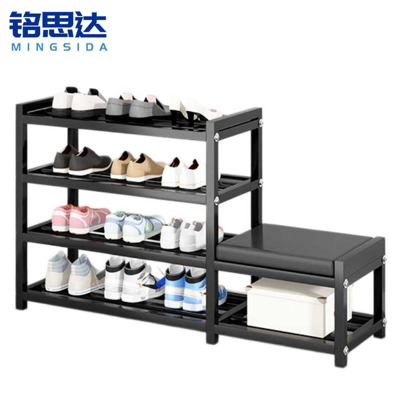 铭思达鞋架换鞋凳4层100cm个高清大图