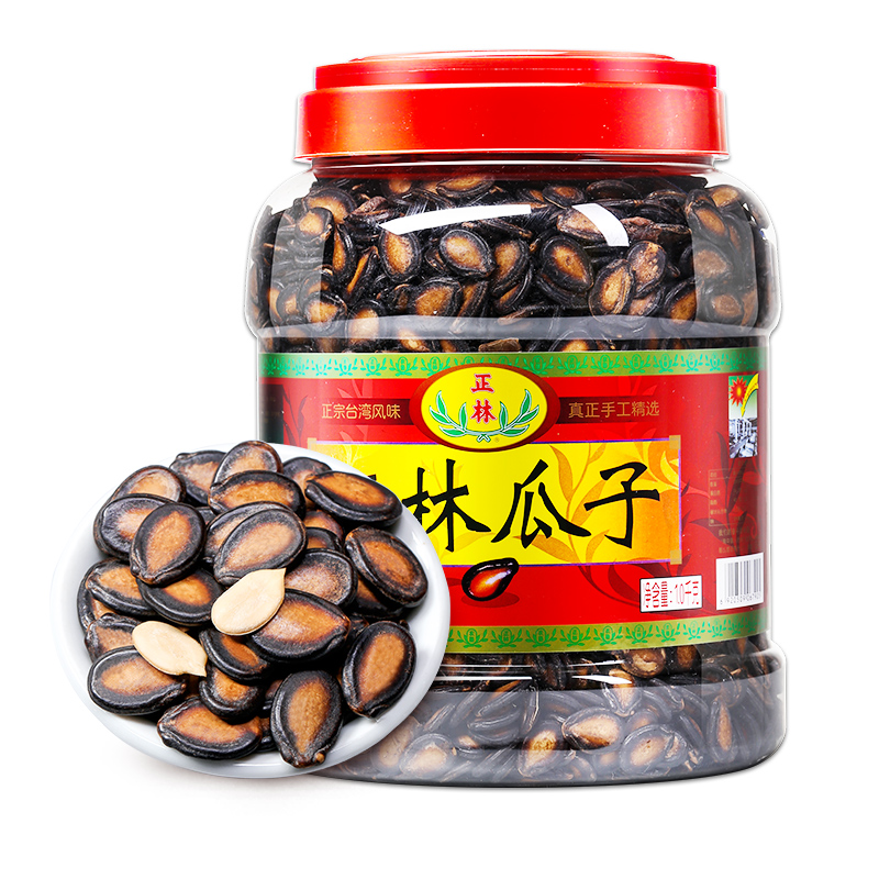 正林 3A黑瓜子1000g 五香味黑瓜子休闲零食特产坚果年货大礼包炒货礼品 黑瓜子桶装