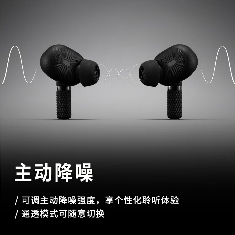 马歇尔(Marshall) MOTIF ANC耳机真无线主动降噪防水无线蓝牙耳麦 黑色高清大图