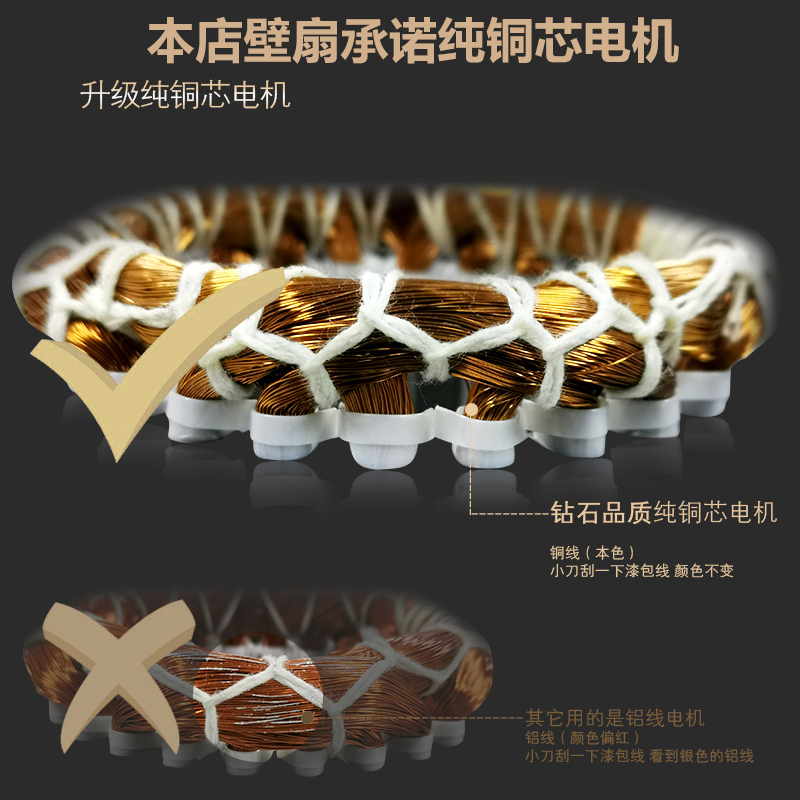 钻石牌壁扇壁挂式电风扇家用摇头工业风扇 16寸五叶机械款高清大图