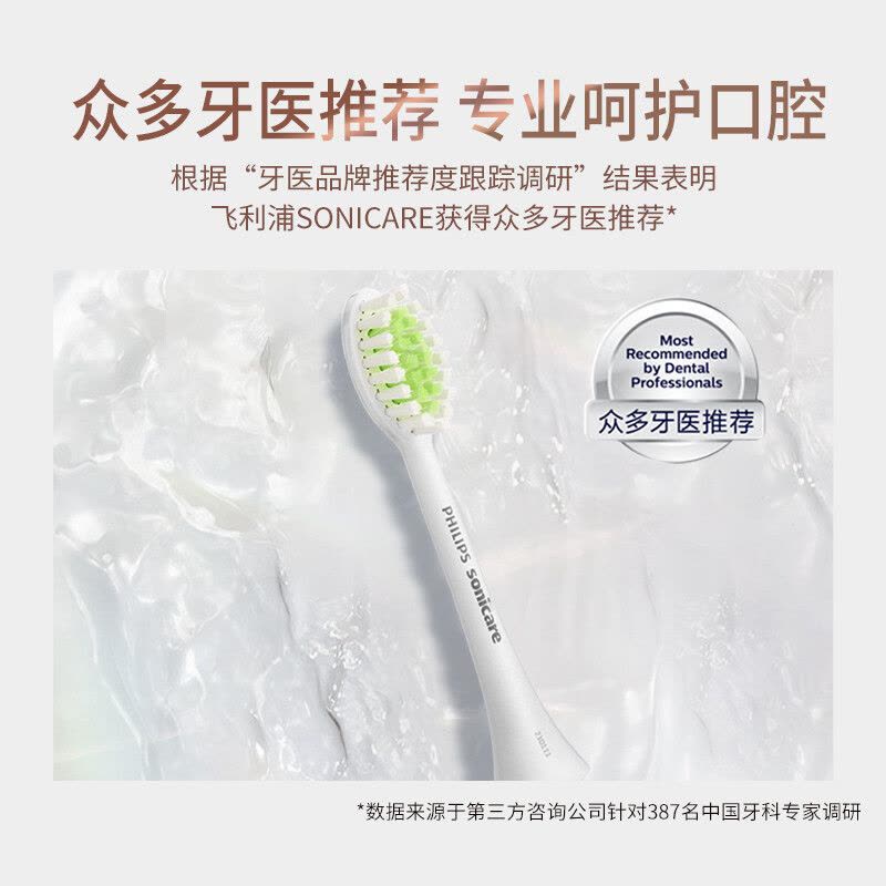 飞利浦(PHILIPS)电动牙刷头 柔和亮白型适配HX2431HX2461HX2471护龈刷头HX2031/02-3支装图片