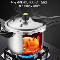 爱仕达(ASD)压力锅燃气304不锈钢高压锅家用防爆六保险商超款电磁炉通用 22cm YC1822