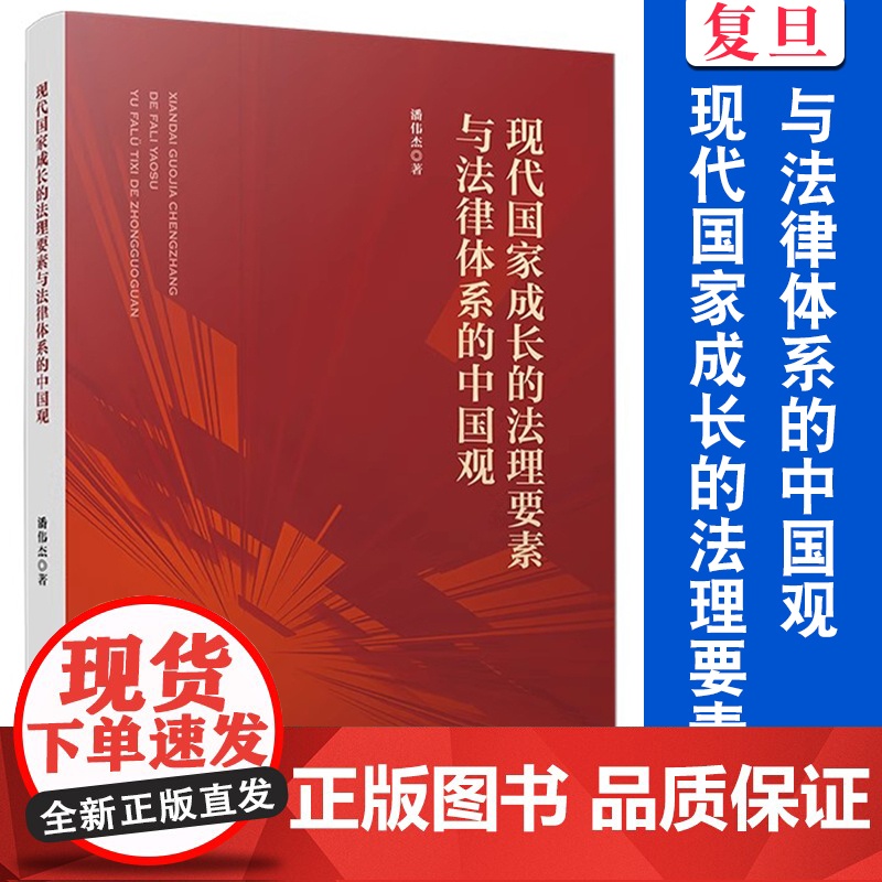 现代国家成长的法理要素与法律体系的中国观 潘伟杰煮 复旦大学出版社 中国法理学研究 法理基础高清大图