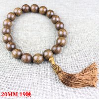 金丝檀木提珠挂件念珠汽车档位珠车内后视镜饰品实木珠子送礼长辈 珠径约20MM19颗
