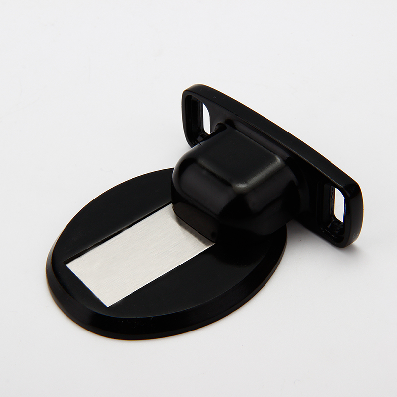 客免打孔新款磁性防撞地吸吸静音碰强磁吸卫生间浴室通厕所 亚黑色款