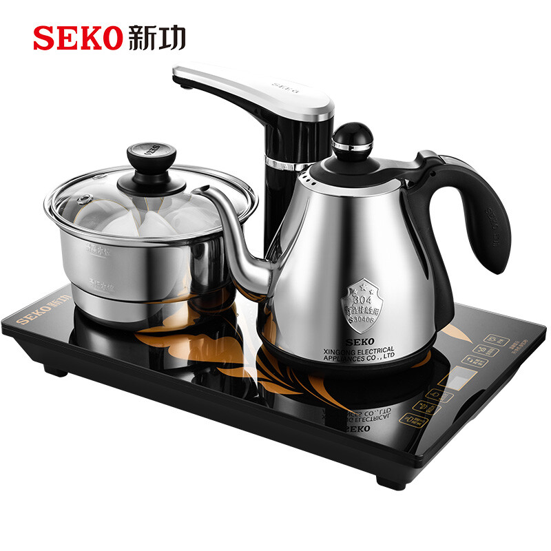 新功(SEKO)电茶炉全自动上水茶具套装烧水壶泡茶器煮茶器 F98:37cmX23cm