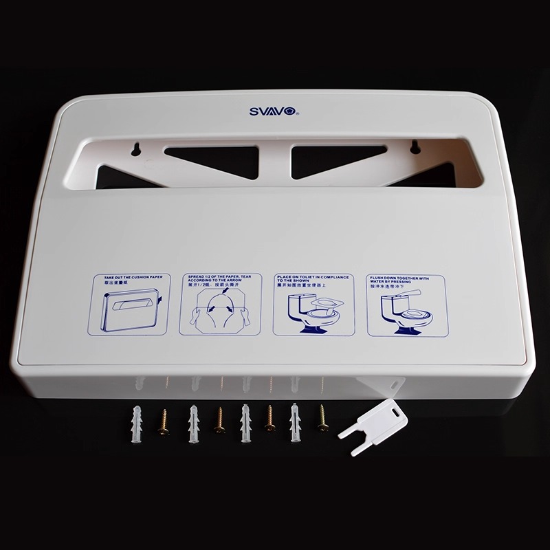 一次性马桶坐垫纸盒商用厕板纸架公用卫生间坐便纸架 VX781高清大图