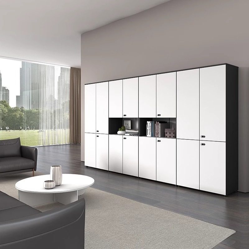 质凡现代简约办公柜 定制柜 400*500*2400mm高清大图