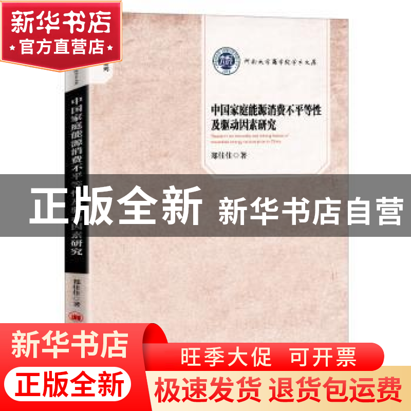正版 中国家庭能源消费不平等性及驱动因素研究/工商管理系列/河高清大图