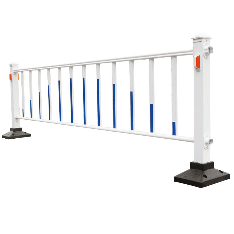 海斯迪克市政道路护栏防撞活动隔离栏杆锌钢围栏60cm高护栏1立柱3米